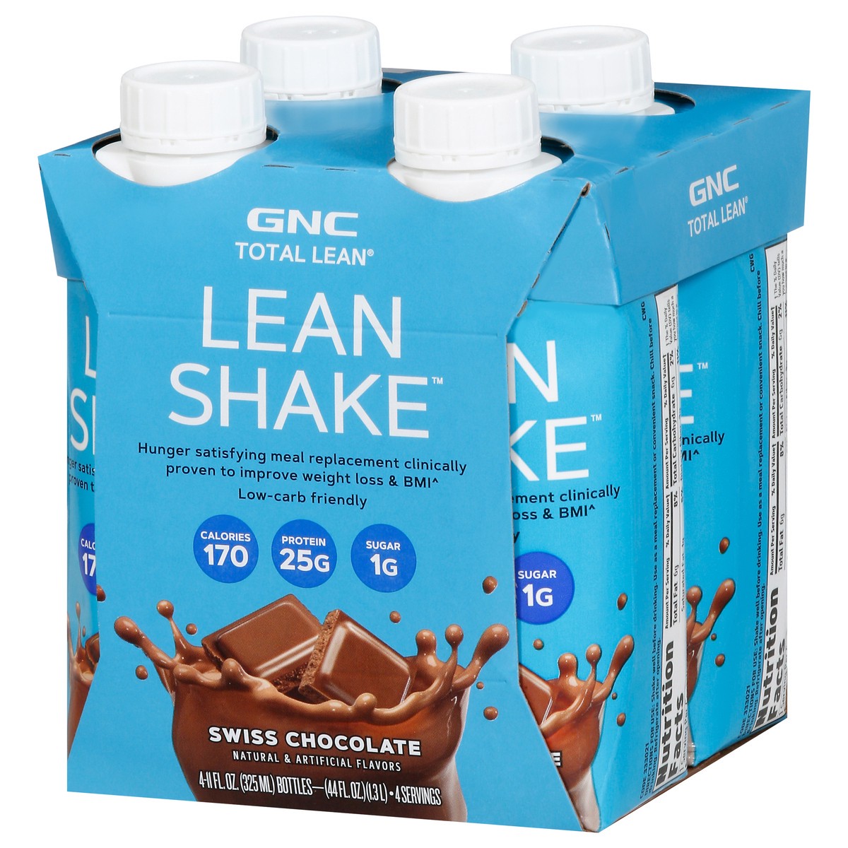 slide 3 of 9, GNC Total Lean Swiss Chocolate Lean Shake 4 - 11 fl oz Bottles, 4 ct