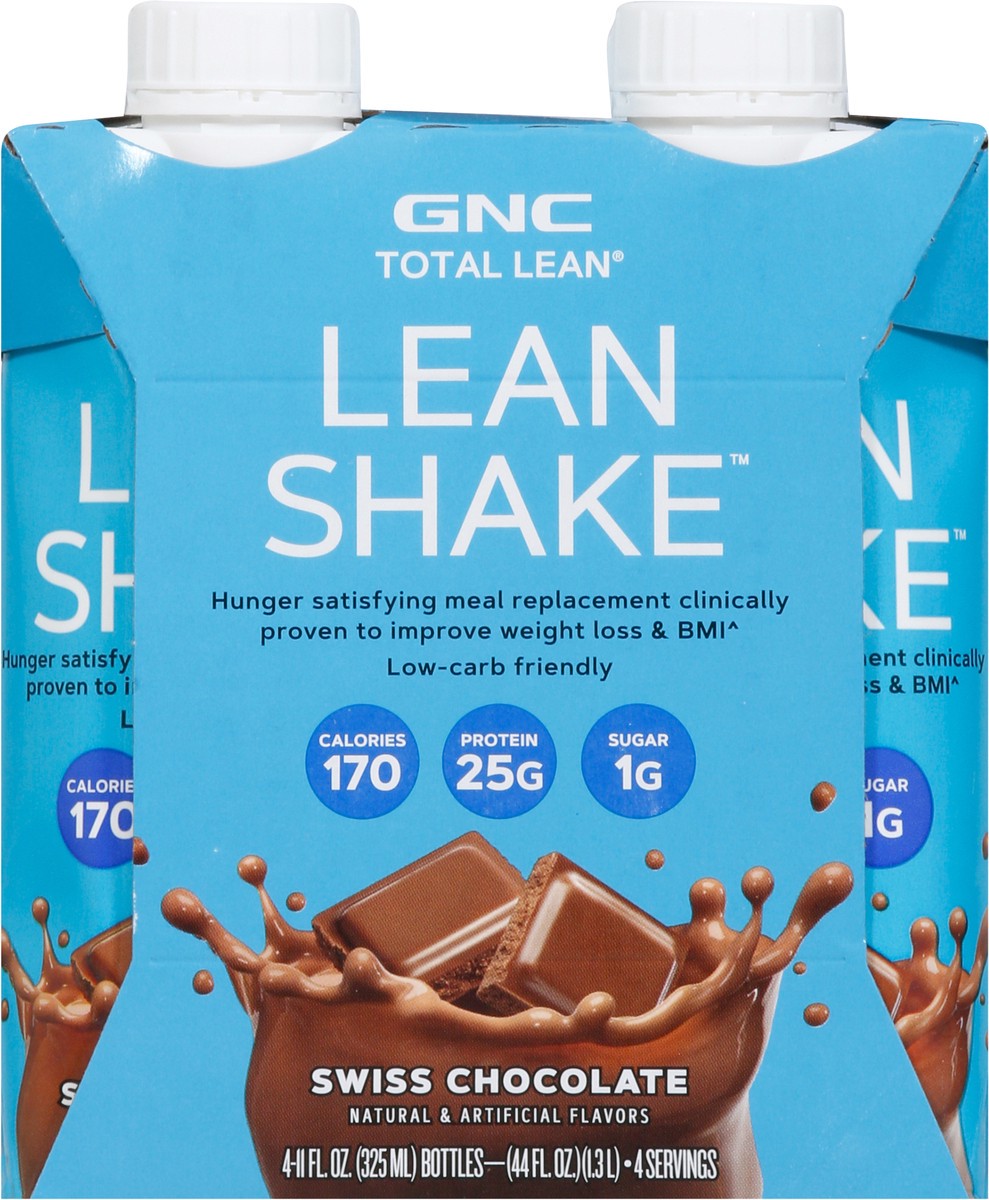 slide 6 of 9, GNC Total Lean Swiss Chocolate Lean Shake 4 - 11 fl oz Bottles, 4 ct