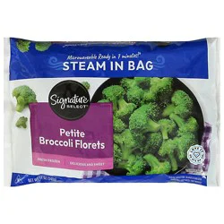 Signature Select Broccoli Florets Petite Steam In Bag - 12 Oz
