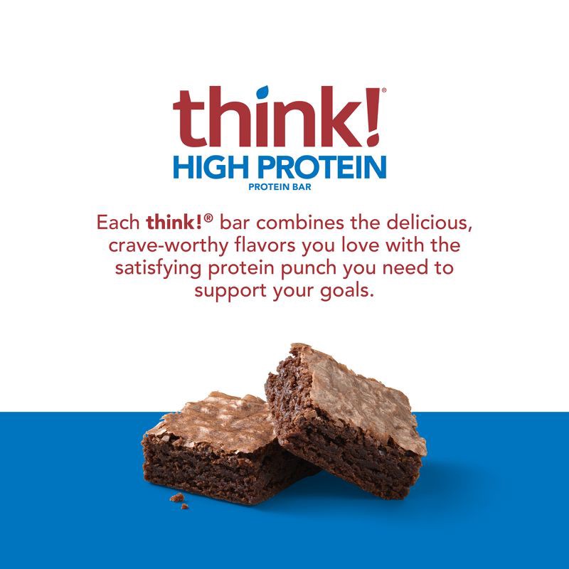 slide 2 of 8, think! High Protein Brownie Crunch Bars - 2.1oz/5ct, 2.1 oz, 5 ct