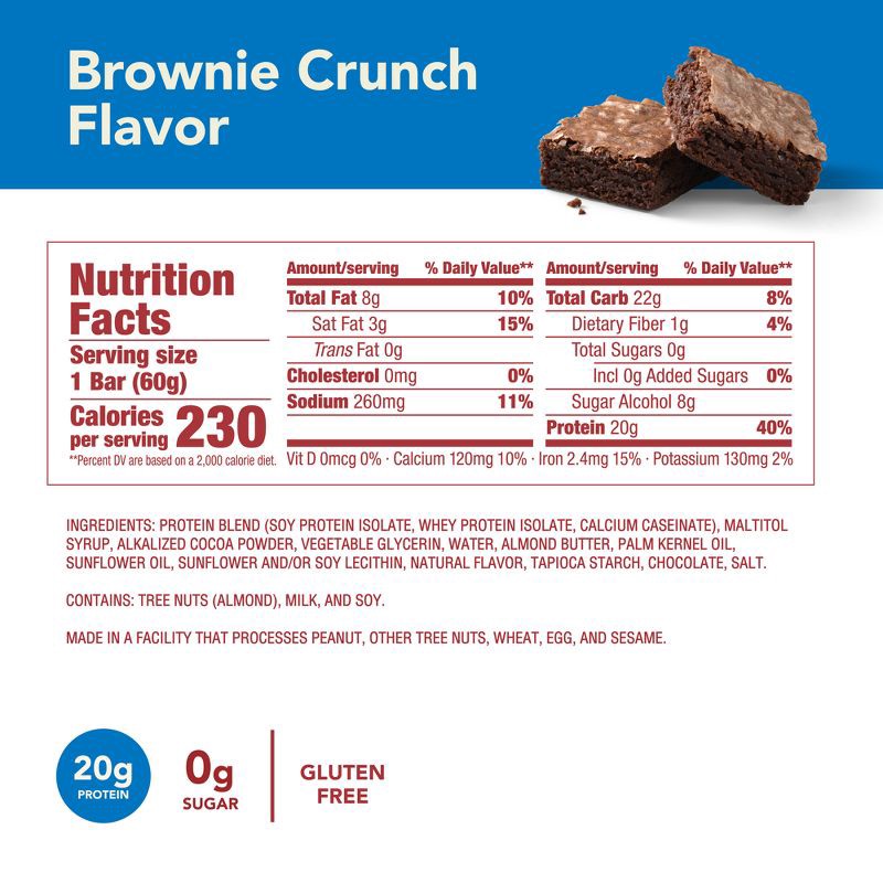 slide 8 of 8, think! High Protein Brownie Crunch Bars - 2.1oz/5ct, 2.1 oz, 5 ct