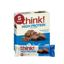 think! Brownie Crunch High Protein Bars - 20g Protein - 10.5oz/5ct