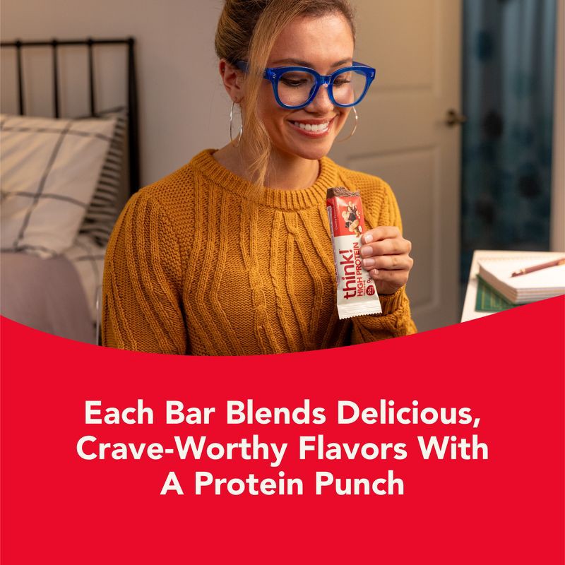 slide 7 of 10, think! Chunky Peanut Butter High Protein Bars - 20g Protein - 10.5oz/5ct, 20 gram, 10.5 oz, 5 ct