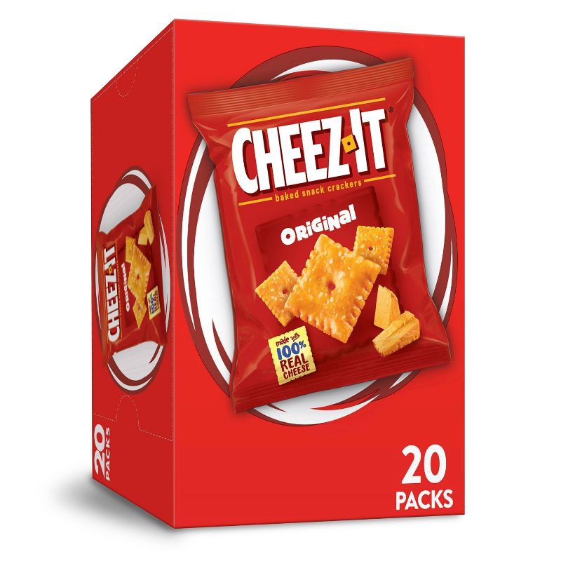 slide 1 of 8, Cheez-It Original Baked Snack Crackers - 1oz - 20ct, 1 oz, 20 ct