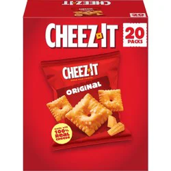 Cheez-It Original Baked Snack Crackers Multipack - 20ct