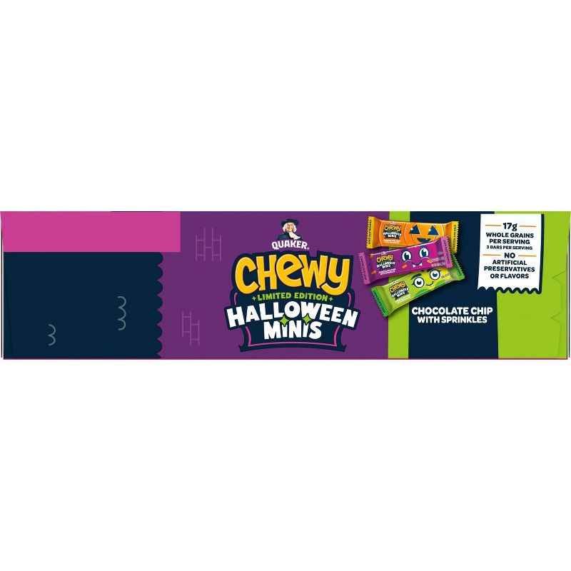 slide 5 of 8, Quaker Halloween Chewy Chocolate Chip Snack Bars Minis - 13.8oz/28ct, 13.8 oz, 28 ct