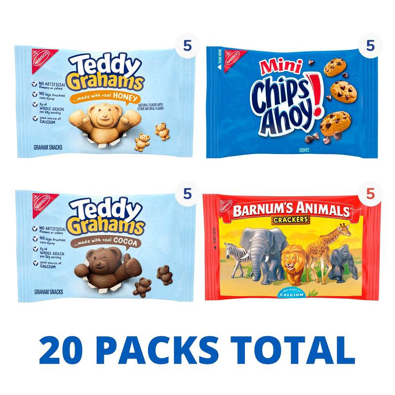 slide 2 of 14, NABISCO Fun Shapes Cookies and Crackers Variety Pack - 20oz/20ct, 20 ct; 20 oz