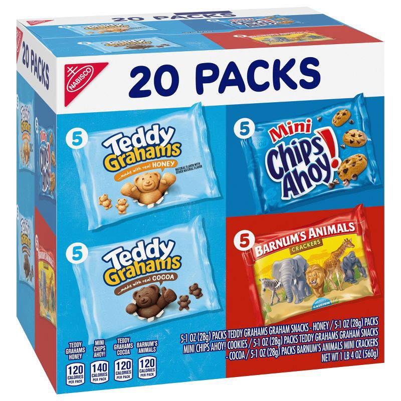 slide 7 of 14, NABISCO Fun Shapes Cookies and Crackers Variety Pack - 20oz/20ct, 20 ct; 20 oz