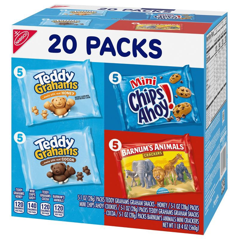 slide 8 of 14, NABISCO Fun Shapes Cookies and Crackers Variety Pack - 20oz/20ct, 20 ct; 20 oz