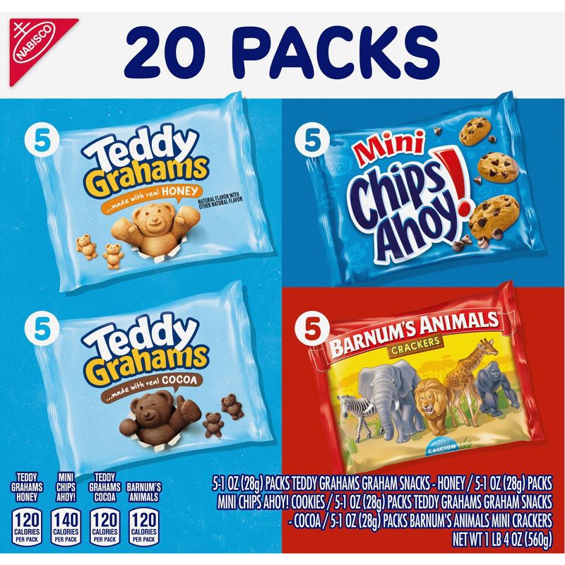 slide 9 of 14, NABISCO Fun Shapes Cookies and Crackers Variety Pack - 20oz/20ct, 20 ct; 20 oz