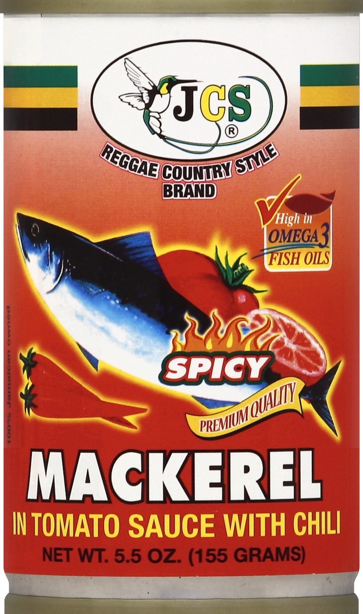 slide 2 of 2, JCS Jamaican Country Style Spicy Mackerel, 5.5 oz