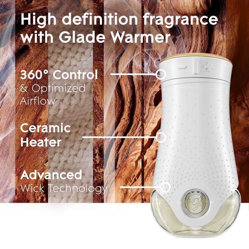 slide 8 of 13, Glade PlugIns Scented Oil Air Freshener - Cashmere Woods Refill - 1.34oz/2pk, 2 ct; 1.34 oz