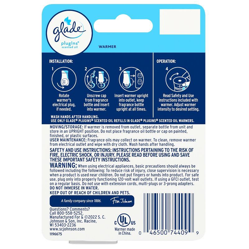 slide 3 of 16, Glade Air Freshener Plug Ins Scented Oil Diffuser Warmer - 1ct, 1 ct