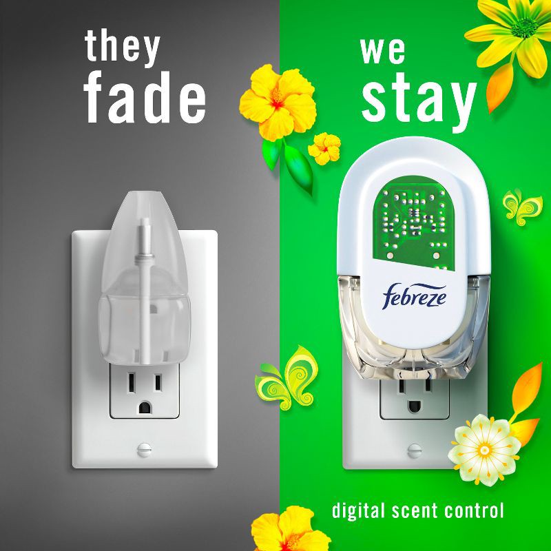 slide 5 of 13, Febreze Odor-Fighting Fade Defy Plug Air Freshener Refill - Gain Original - 1.75 fl oz/2pk, 1.75 fl oz, 2 ct