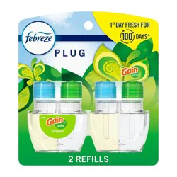 Febreze Odor-Fighting Fade Defy Plug Air Freshener Refill - Gain Original - 1.75 fl oz/2pk