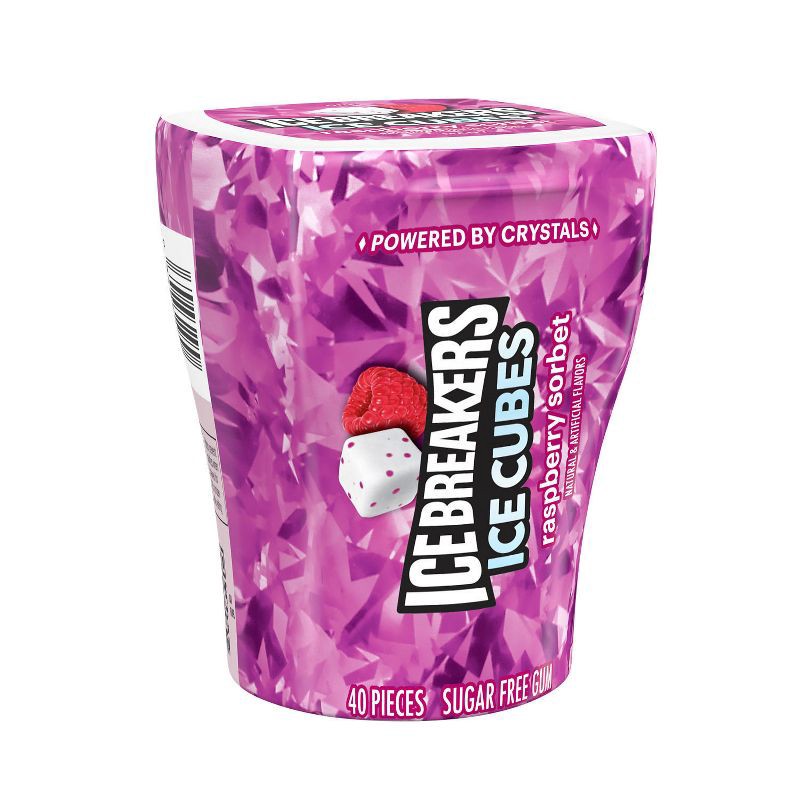 slide 2 of 7, Ice Breakers Ice Cubes Raspberry Sorbet Sugar Free Gum - 40ct, 40 ct