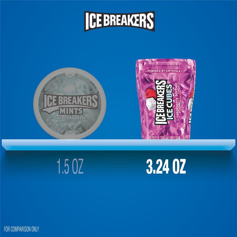 slide 7 of 7, Ice Breakers Ice Cubes Raspberry Sorbet Sugar Free Gum - 40ct, 40 ct