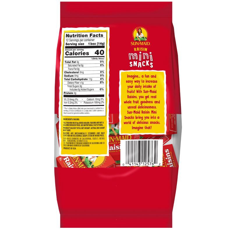 slide 2 of 13, Sun-Maid California Sun-Dried Raisins Mini Snack Box - .05oz / 12ct, .05 oz, 12 ct