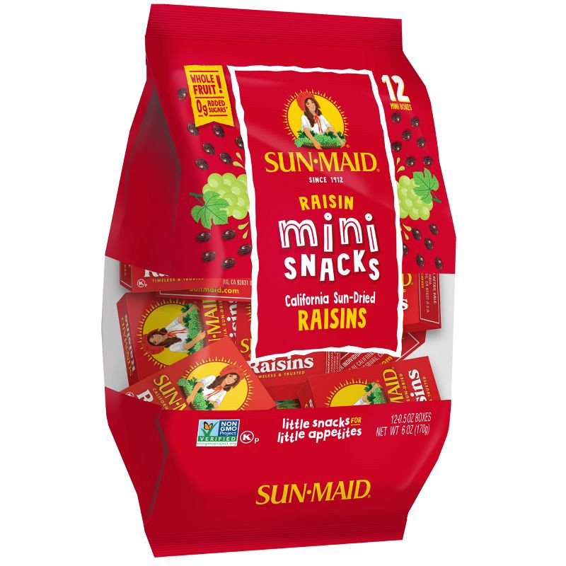 slide 3 of 12, Sun-Maid California Sun-Dried Raisins Mini Snack Box - .05oz / 12ct, .05 oz, 12 ct