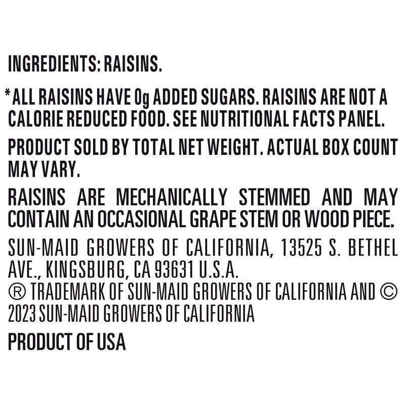 slide 8 of 12, Sun-Maid California Sun-Dried Raisins Mini Snack Box - .05oz / 12ct, .05 oz, 12 ct