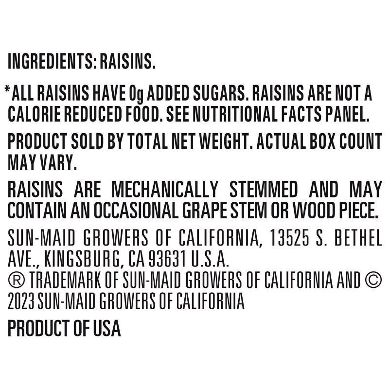 slide 8 of 13, Sun-Maid California Sun-Dried Raisins Mini Snack Box - .05oz / 12ct, .05 oz, 12 ct