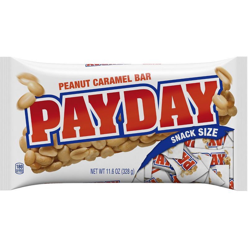 slide 1 of 5, Payday Peanut Caramel Snack Size Candy Bars - 11.6oz, 11.6 oz