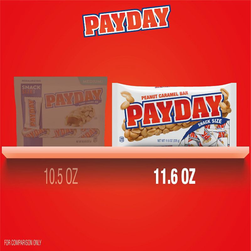 slide 7 of 7, Payday Peanut Caramel Snack Size Candy Bars - 11.6oz, 11.6 oz