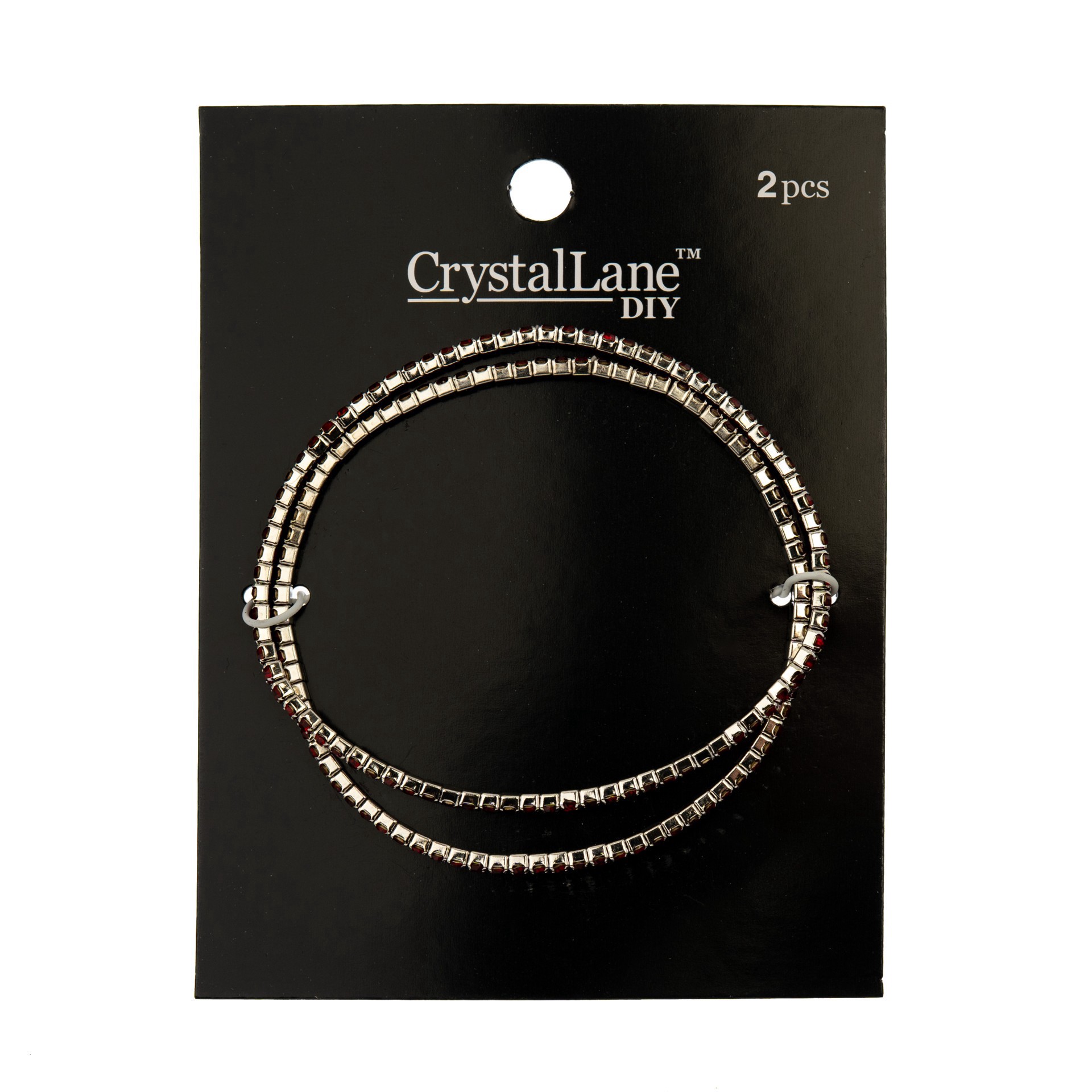 slide 2 of 3, Crystal Lane Diy Silver & Siam Rhinestones Bracelets, 2ct., 2 ct