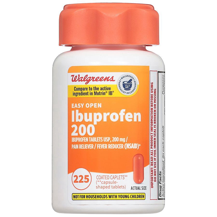 slide 1 of 3, Walgreens Easy Open Ibuprofen 200 mg Caplets, 225 ct