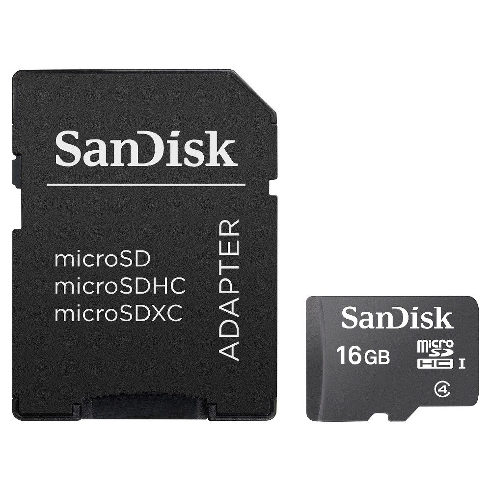 slide 2 of 4, Sandisk Micro SD Card 16GB Standard - Black , 1 ct