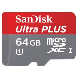 SanDisk Ultra PLUS 64GB microSD Memory Card