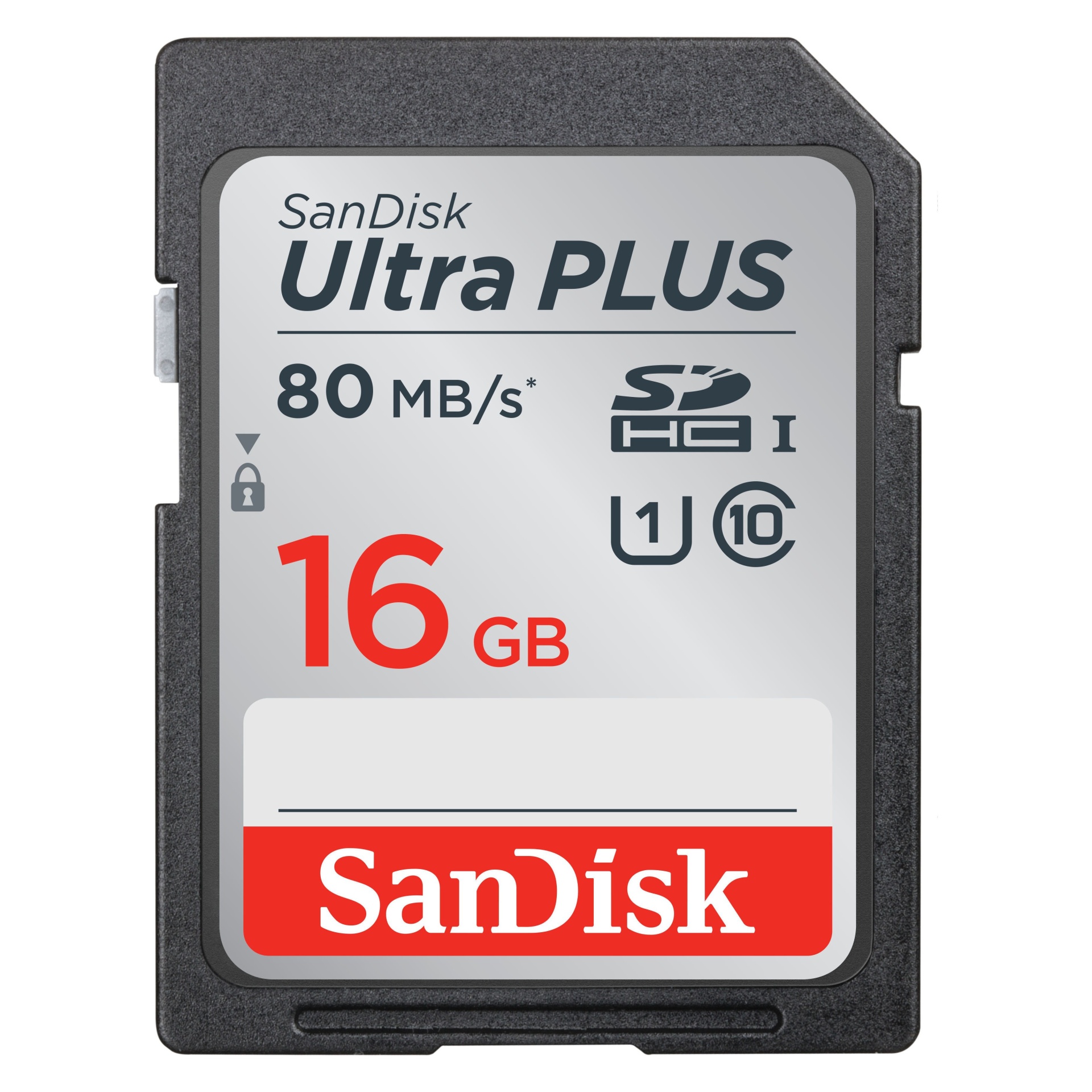 slide 1 of 3, SANDISK SD Card 16GB Ultra Plus, 16 GB