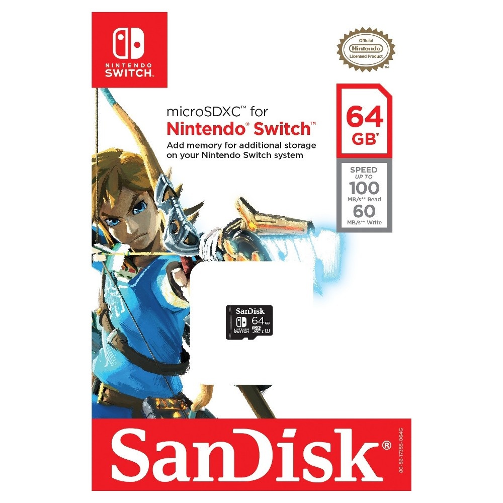 slide 2 of 3, SanDisk Micro SDXC Card for Nintendo Switch - 64GB, 1 ct