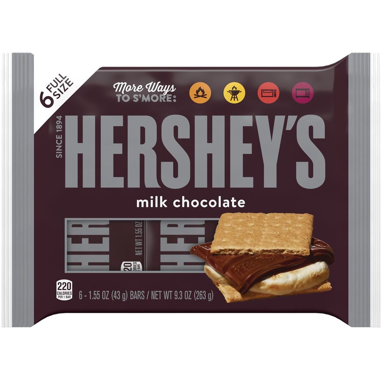 slide 1 of 6, Hershey's Milk Chocolate Bars - 6ct, 6 ct