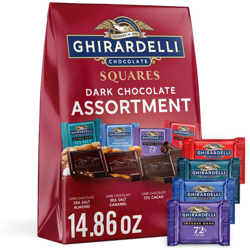 slide 1 of 7, Ghirardelli Dark Chocolate Candy Squares Assortment - 14.86oz, 14.86 oz