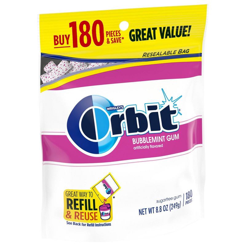 slide 7 of 8, Orbit Bubblemint Sugar Free Gum - 180ct, 180 ct