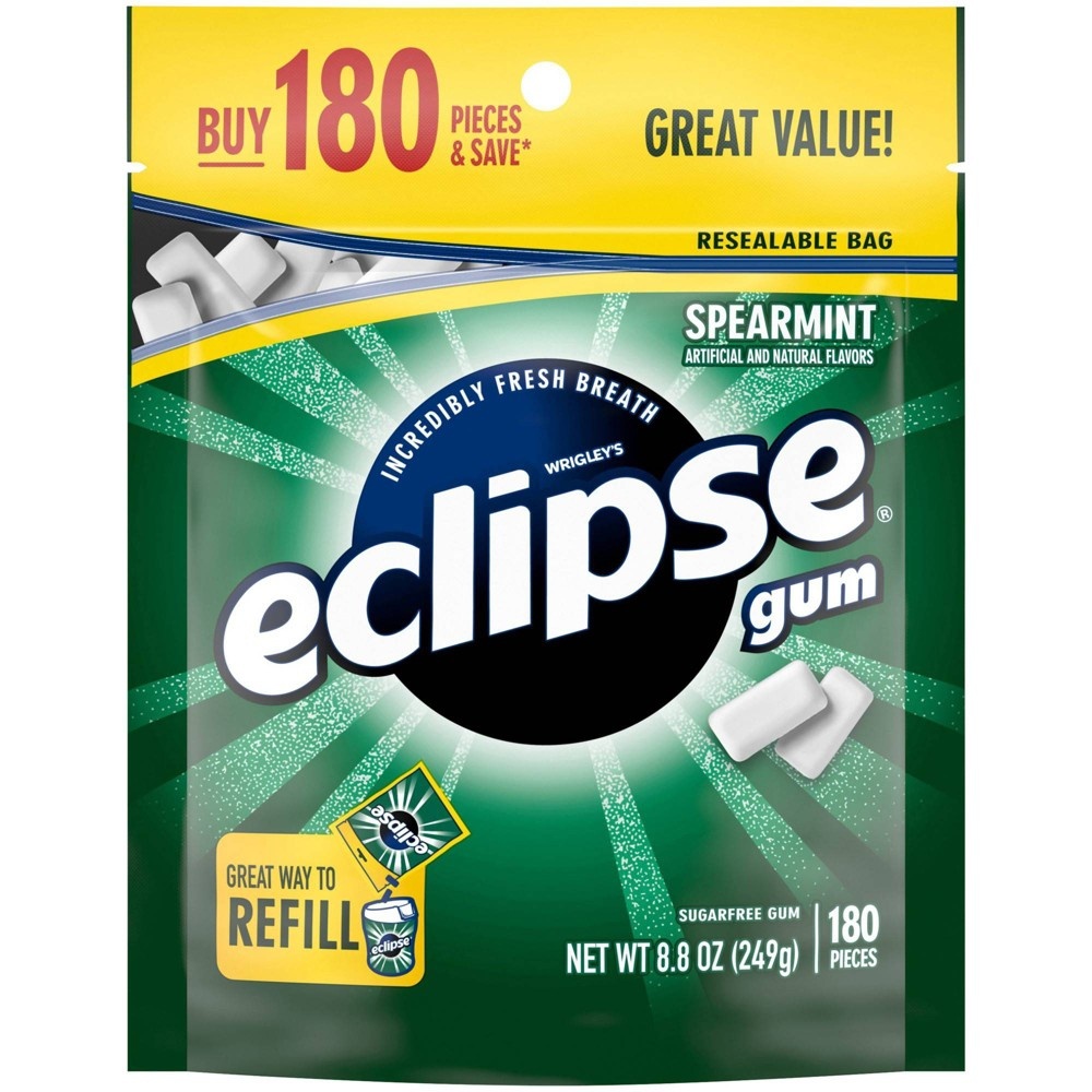 slide 2 of 9, Eclipse Spearmint Sugar-Free Gum - 180ct, 180 ct