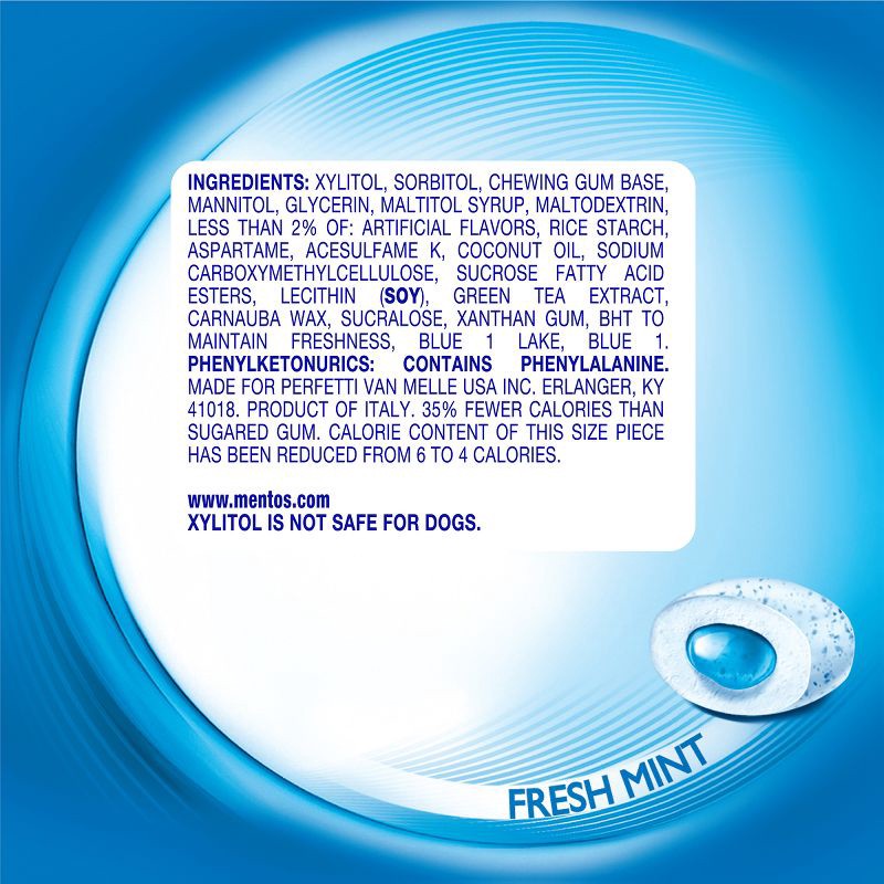 slide 4 of 6, Mentos Pure Fresh Freshmint Sugar-Free Gum - 50ct, 50 ct