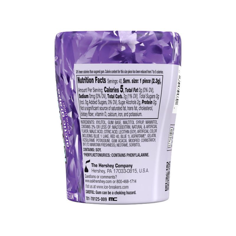 slide 3 of 5, Ice Breakers Ice Cubes Arctic Grape Sugar Free Gum - 40ct, 40 ct