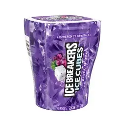 Ice Breakers Ice Cubes Arctic Grape Sugar Free Gum - 40ct