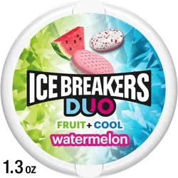 Ice Breakers Duo Fruit Plus Cool Watermelon Sugar Free Mints - 1.3oz