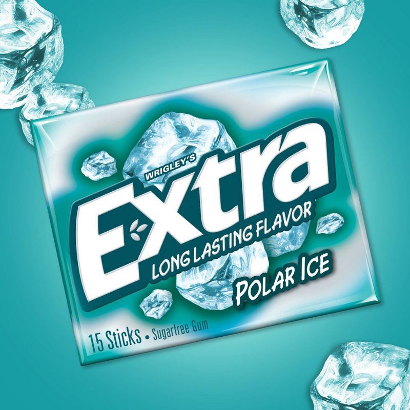 slide 3 of 10, Extra Polar Ice Sugar-Free Gum Multipack - 15 sticks/3pk, 3 ct