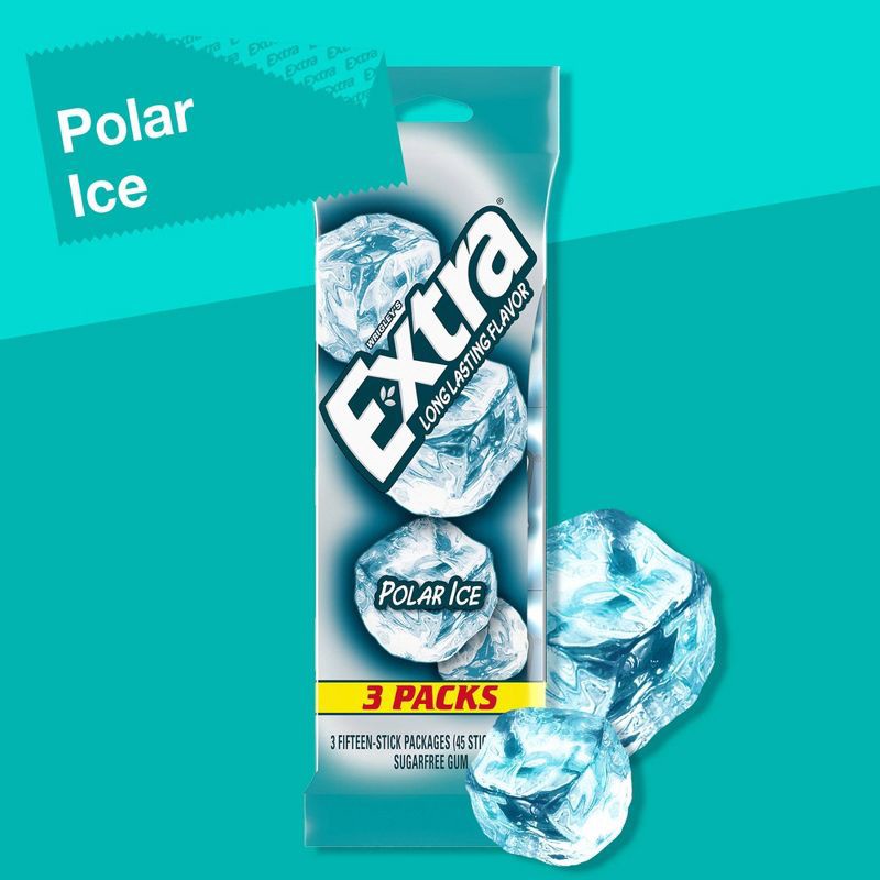 slide 4 of 9, Extra Sugar-Free Polar Ice Gum Multipack - 15ct/3pk, 15 ct, 3 ct