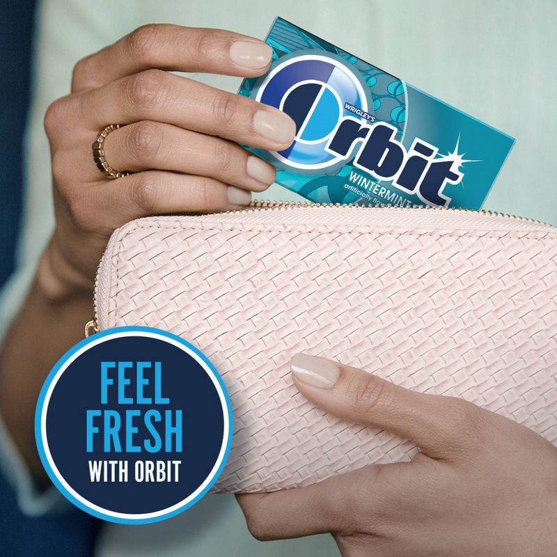 slide 4 of 10, Orbit Sugar-Free Wintermint Chewing Gum - 14ct/3pk, 14 ct, 3 ct