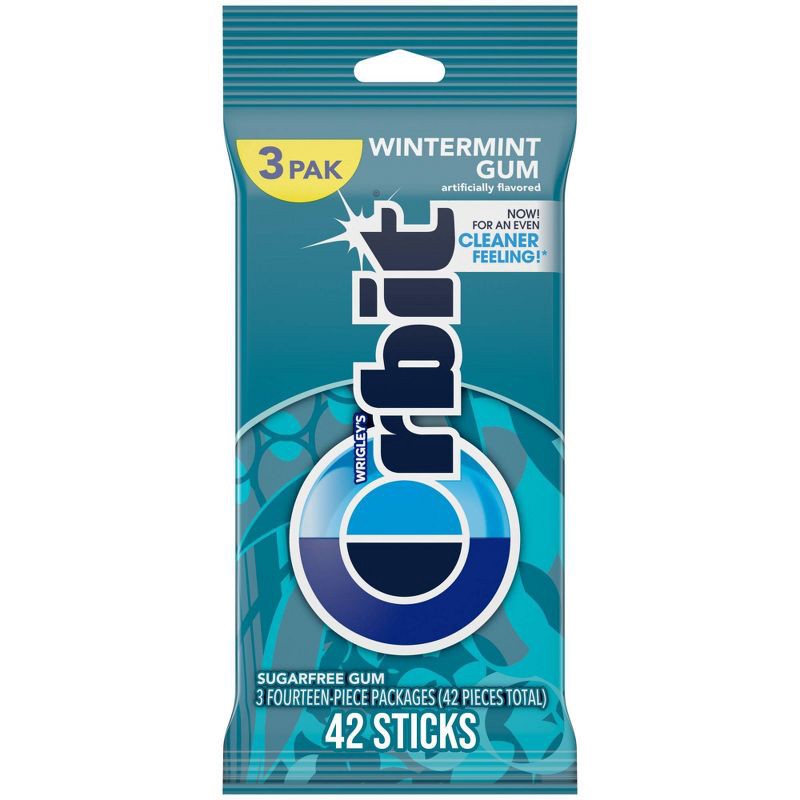 slide 1 of 8, Orbit Wintermint Sugar Free Chewing Gum - 42ct/3.08oz, 42 ct, 3.08 oz