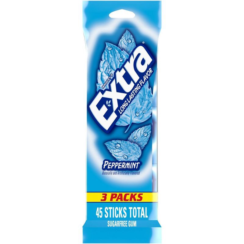 slide 10 of 10, Extra Sugar-Free Peppermint Gums - 15ct/3pk, 15 ct, 3 ct
