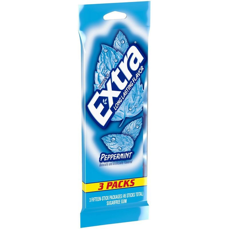 slide 5 of 10, Extra Sugar-Free Peppermint Gums - 15ct/3pk, 15 ct, 3 ct