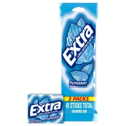 Extra Sugar-Free Peppermint Gums - 15ct/3pk