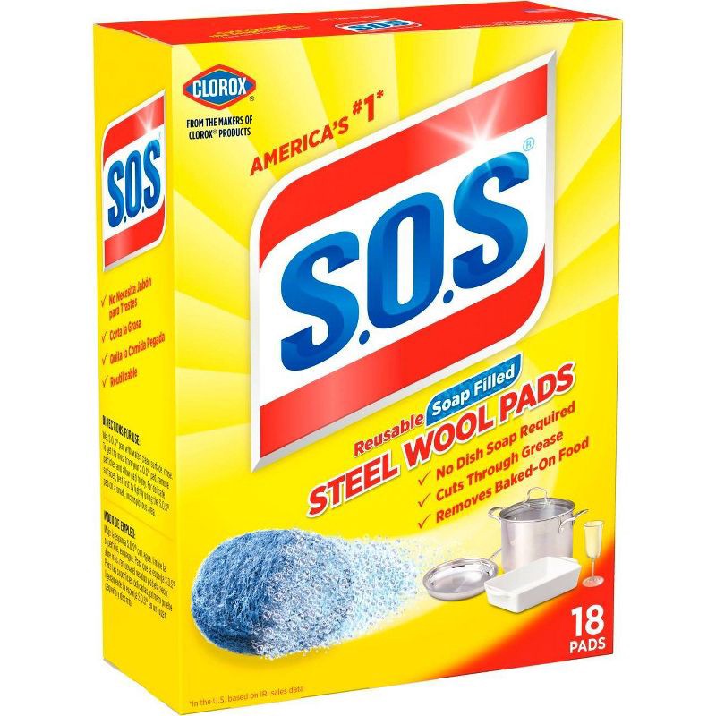 slide 11 of 14, Clorox Steel Wool Soap Pads - 18ct, 18 ct
