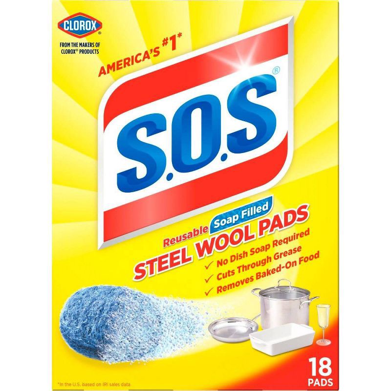 slide 2 of 14, Clorox Steel Wool Soap Pads - 18ct, 18 ct